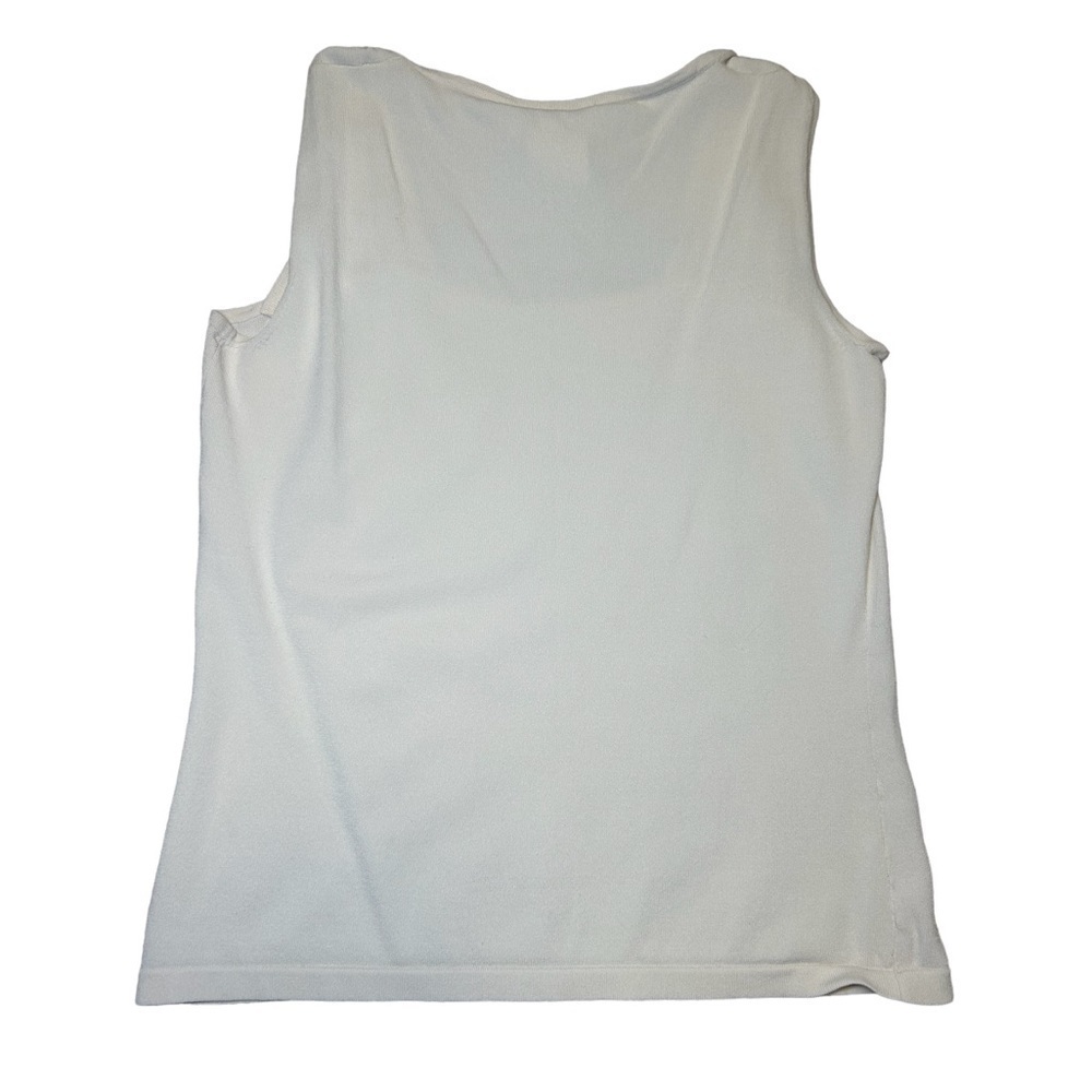 WOMENS TALBOTS TANK SHIRT BLOUSE IN IVORY, SIZE P - Picture 2 of 6
